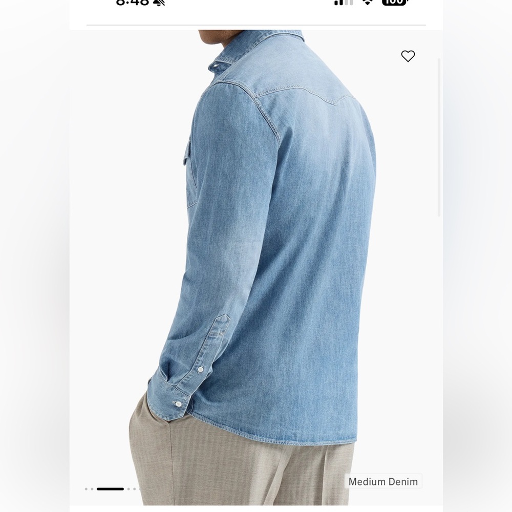 Brunello Cucinelli Denim Western Shirt - Picture 3 of 12